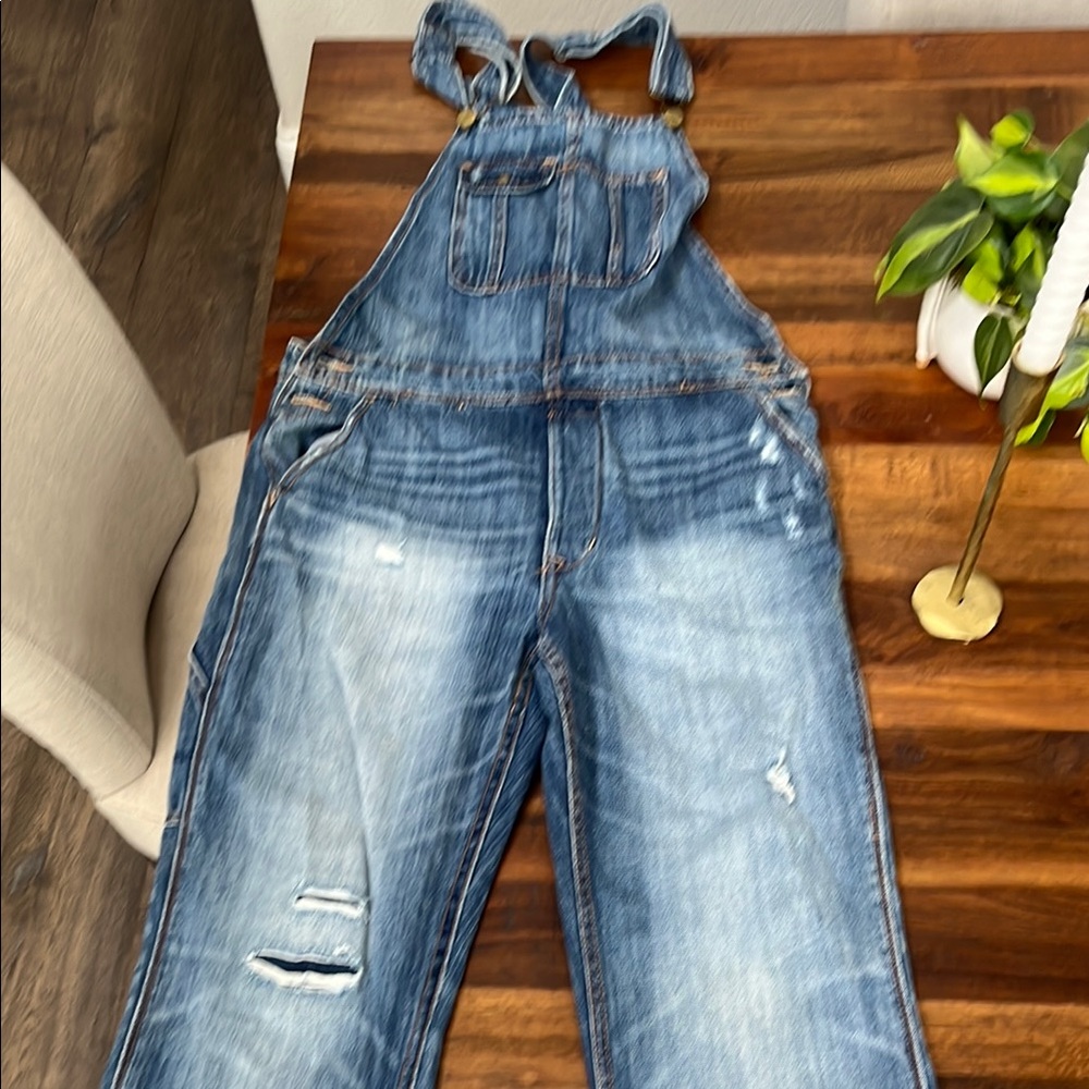 American Eagle Outfitters Blue Denim Overalls